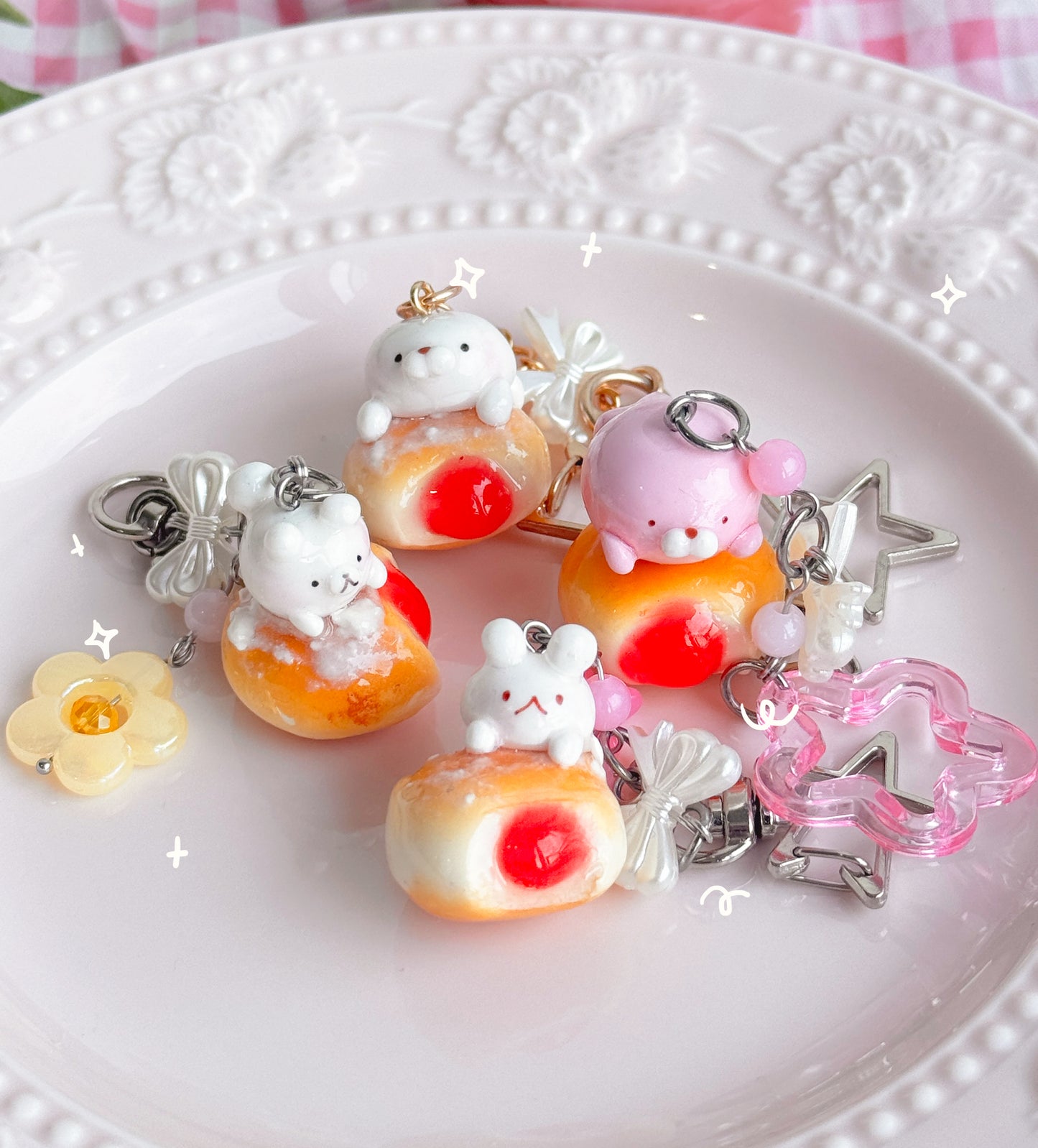 Strawberry Bread Keychains