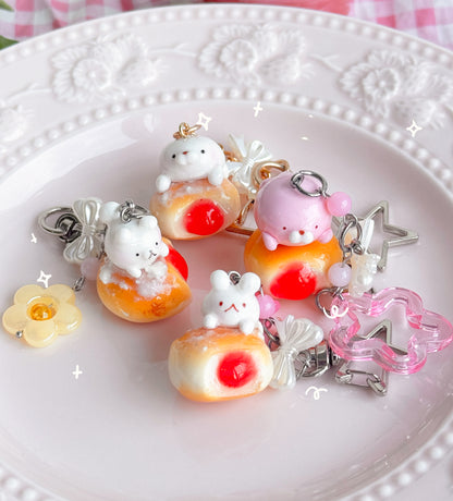 Strawberry Bread Keychains