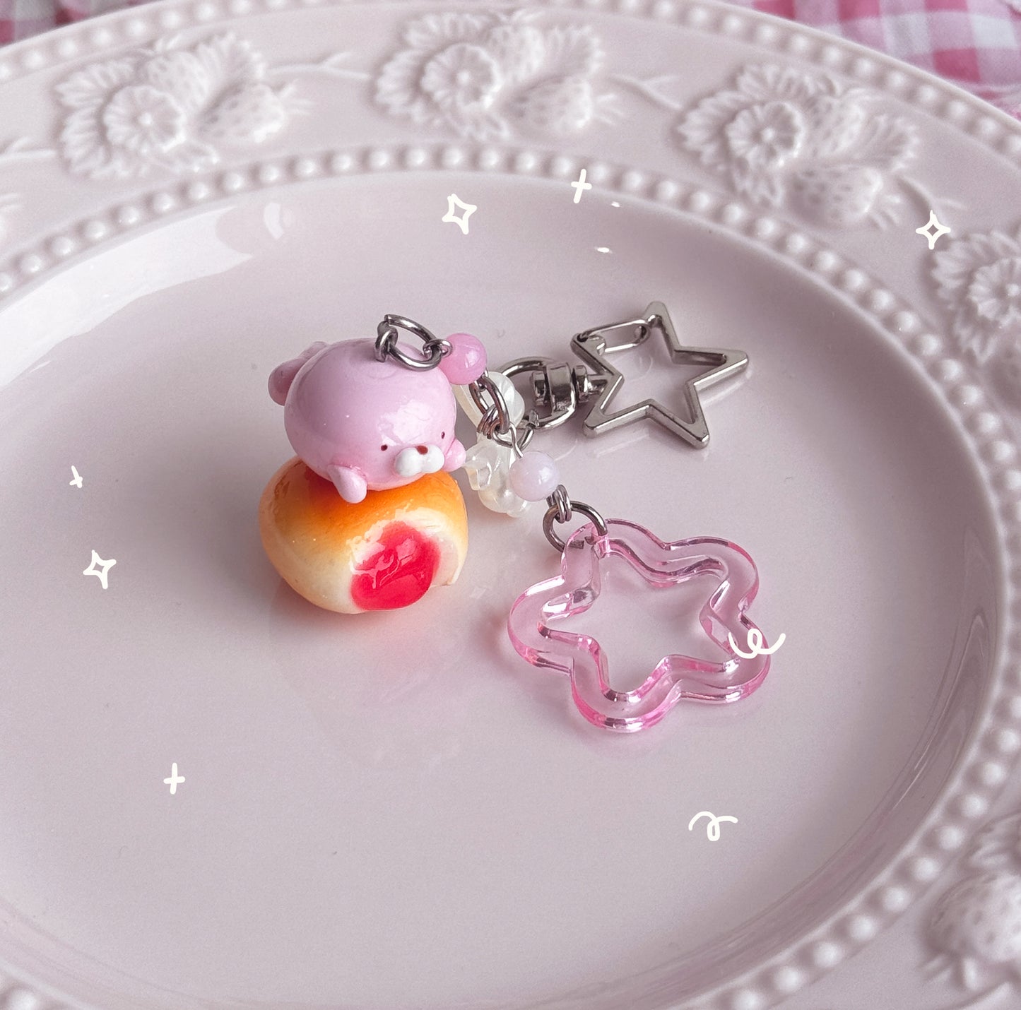 Strawberry Bread Keychains