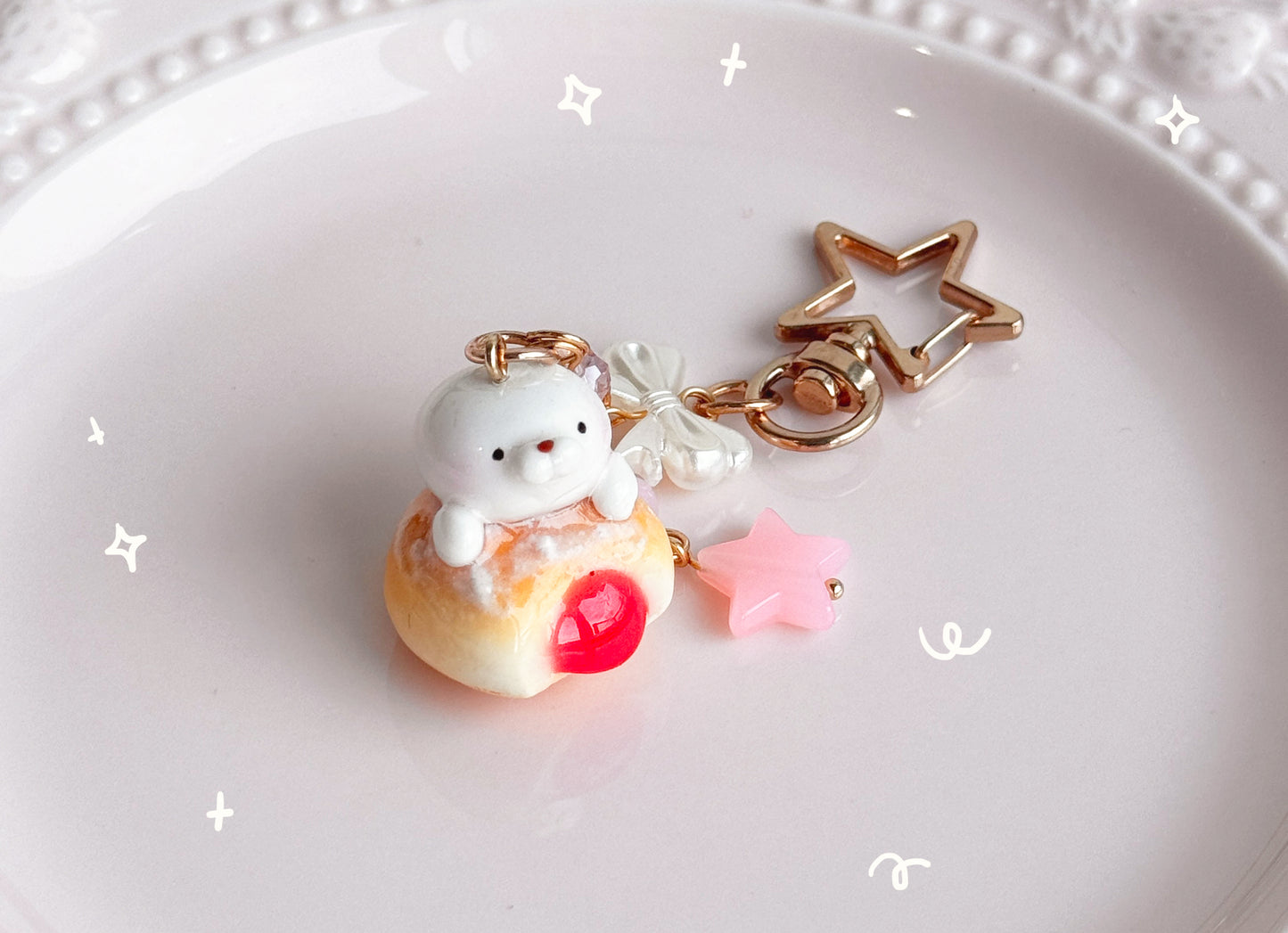 Strawberry Bread Keychains