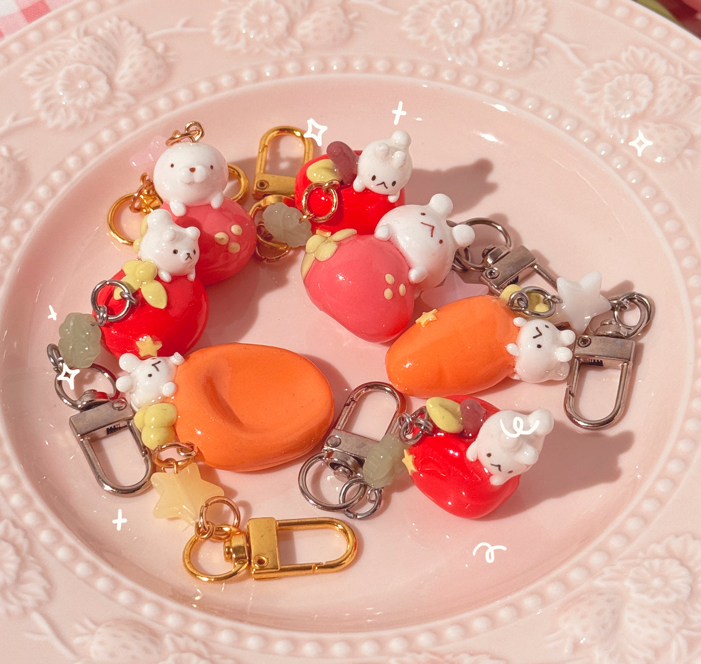 Fruit and Veggie Keychains