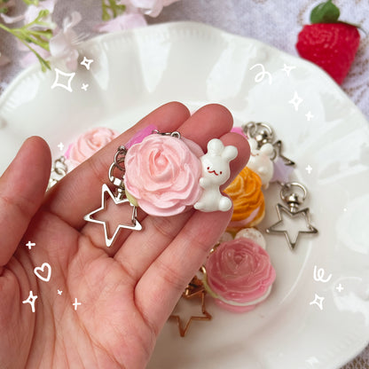 Rose Cookie Keychains