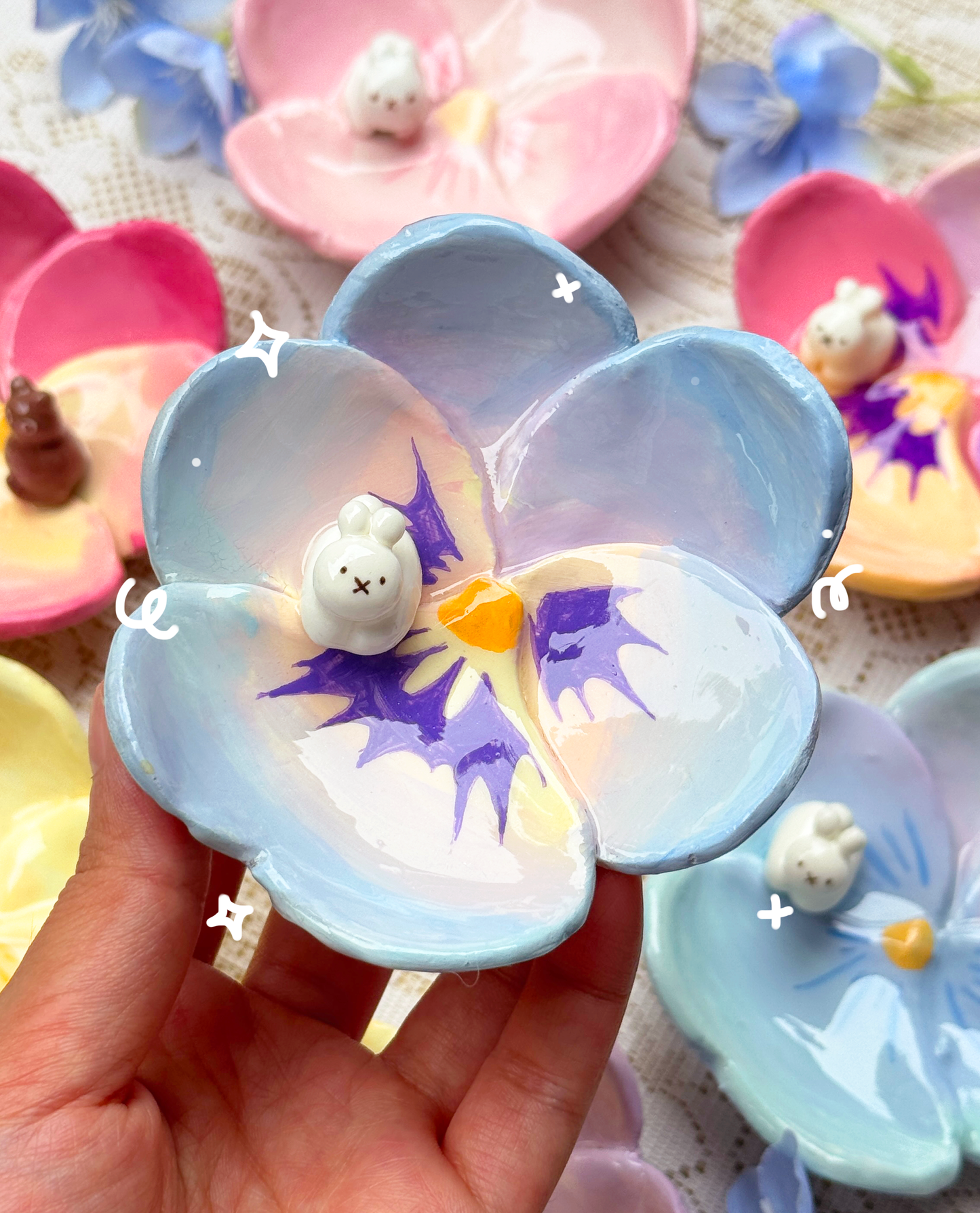 Flower Trinket Plates