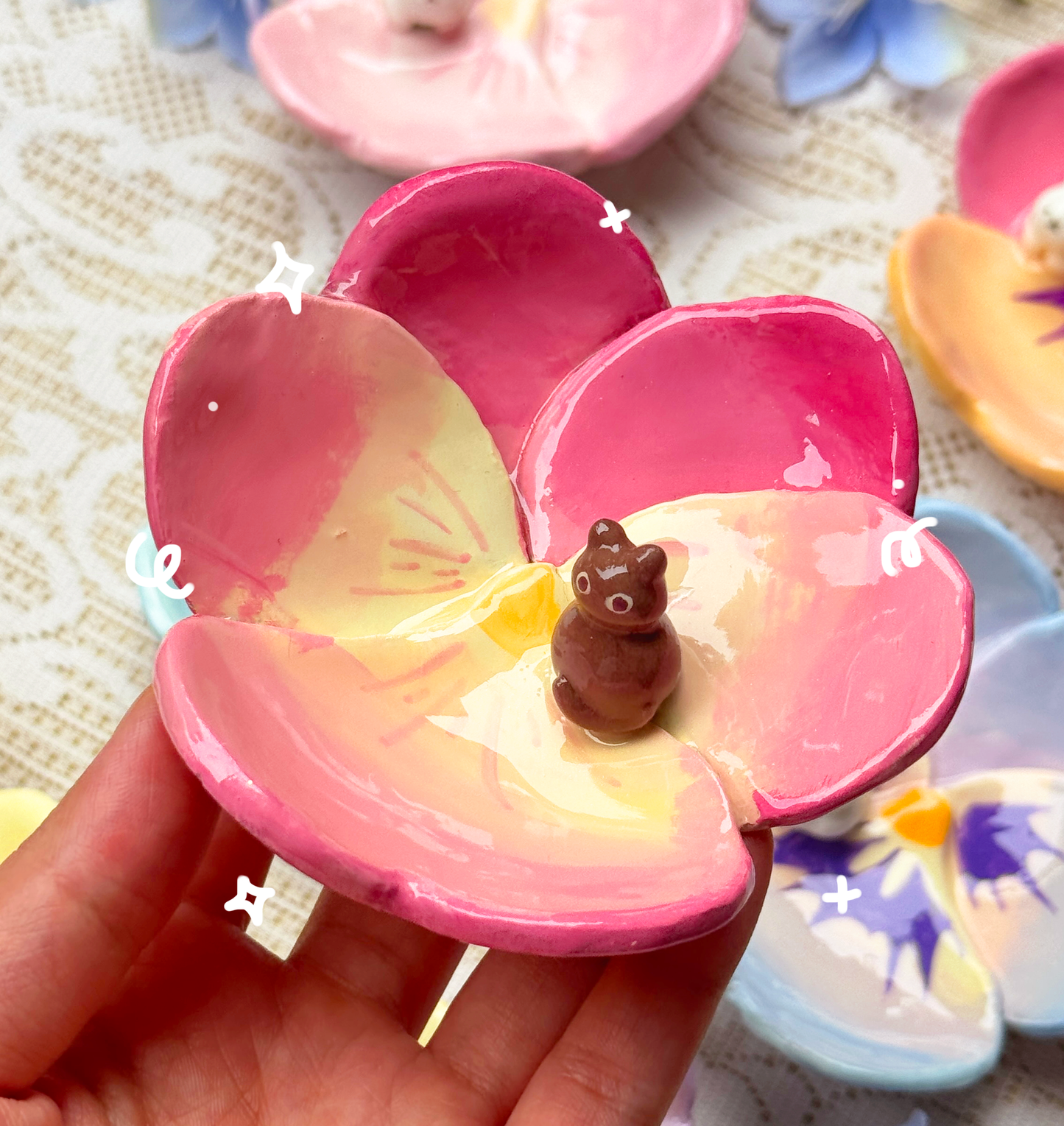 Flower Trinket Plates