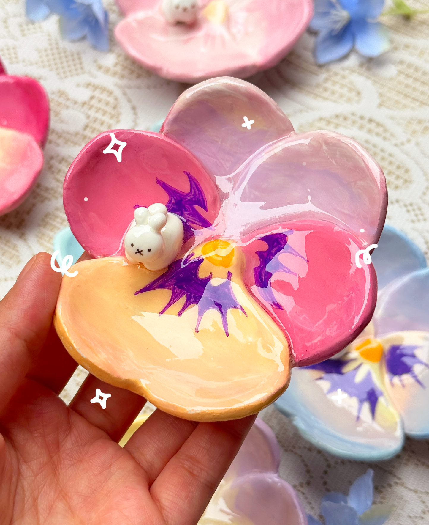 Flower Trinket Plates