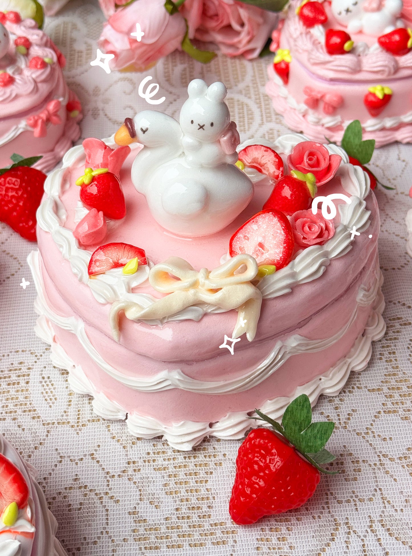 Swan Cake Jewelry Boxes