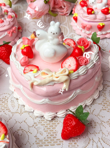 Swan Cake Jewelry Boxes