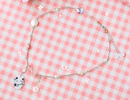 Shrink Plastic Bunny Necklace