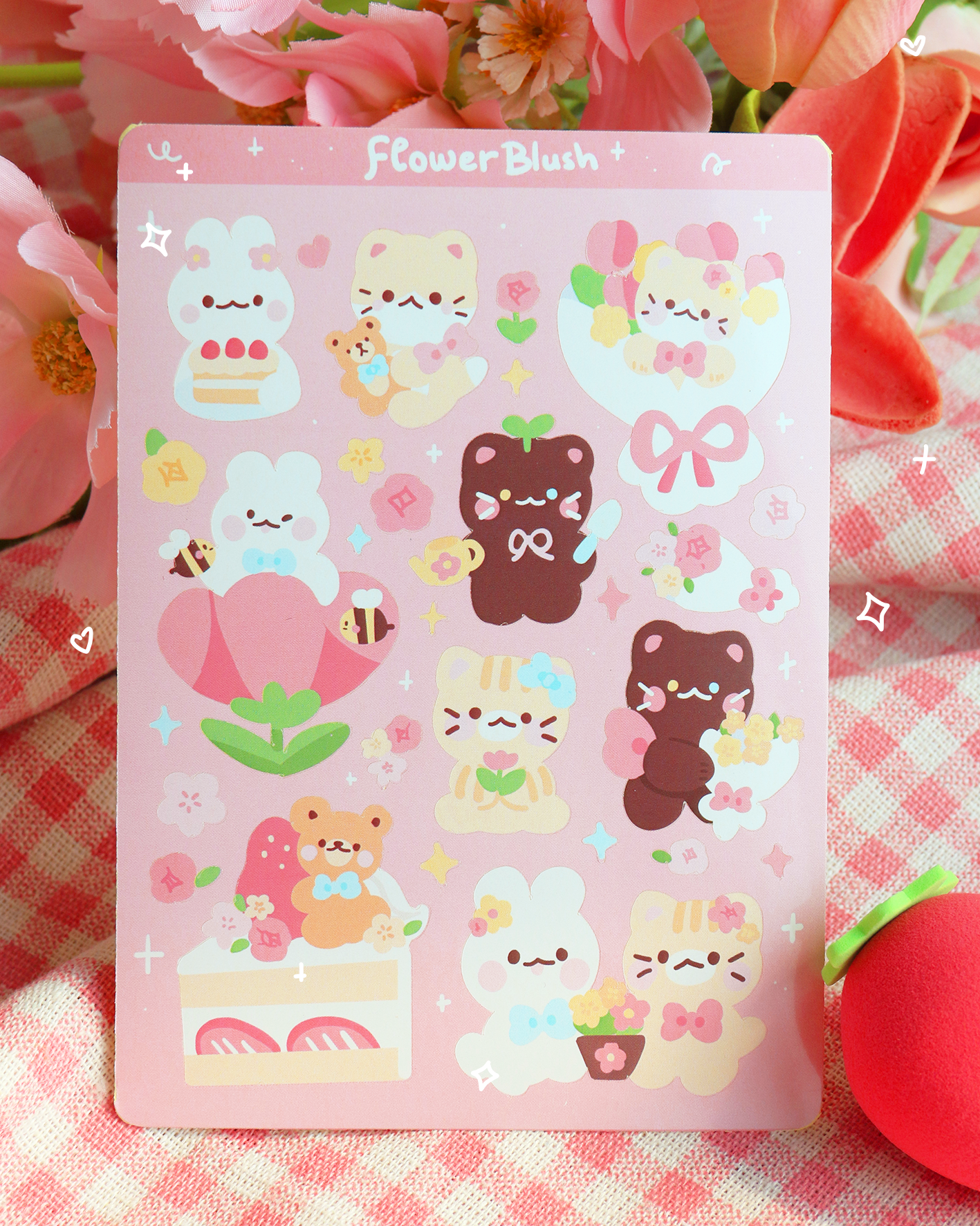 Flower Blush Sticker Set