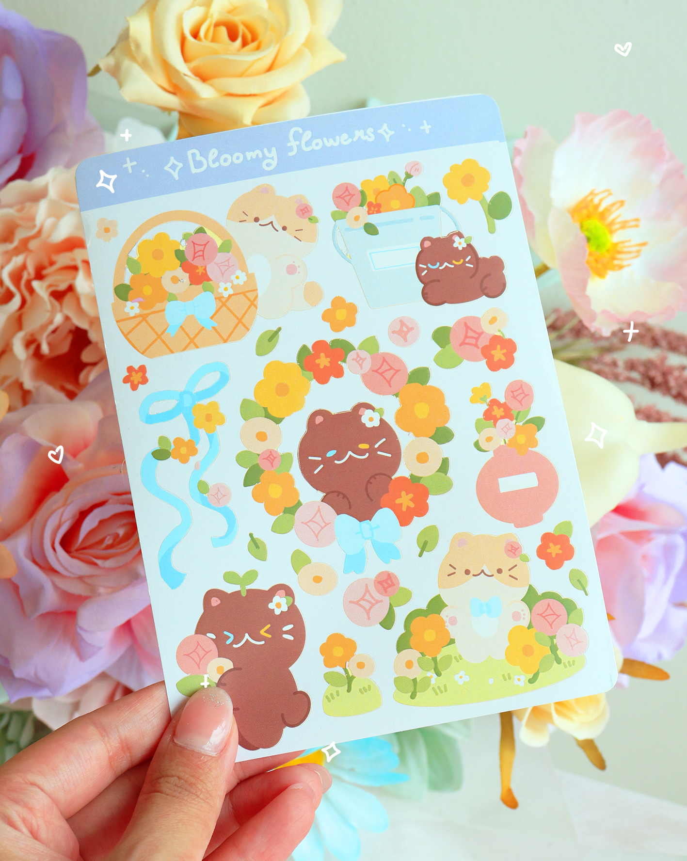 Bloomy Flowers Sticker Set