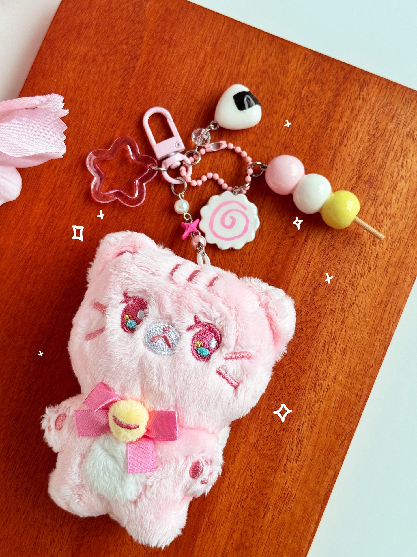 Decorated Cotton and Candy Plushie Keychain