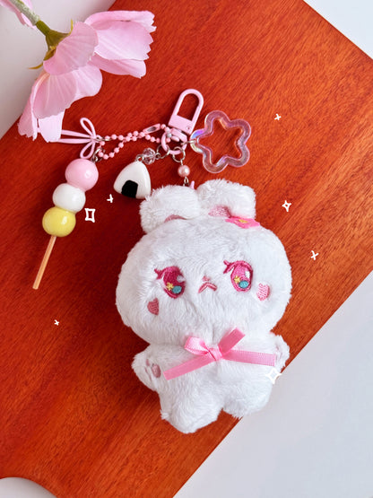 Decorated Cotton and Candy Plushie Keychain