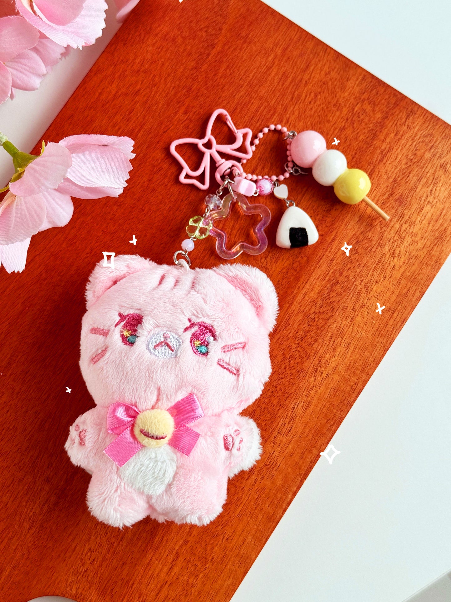 Decorated Cotton and Candy Plushie Keychain