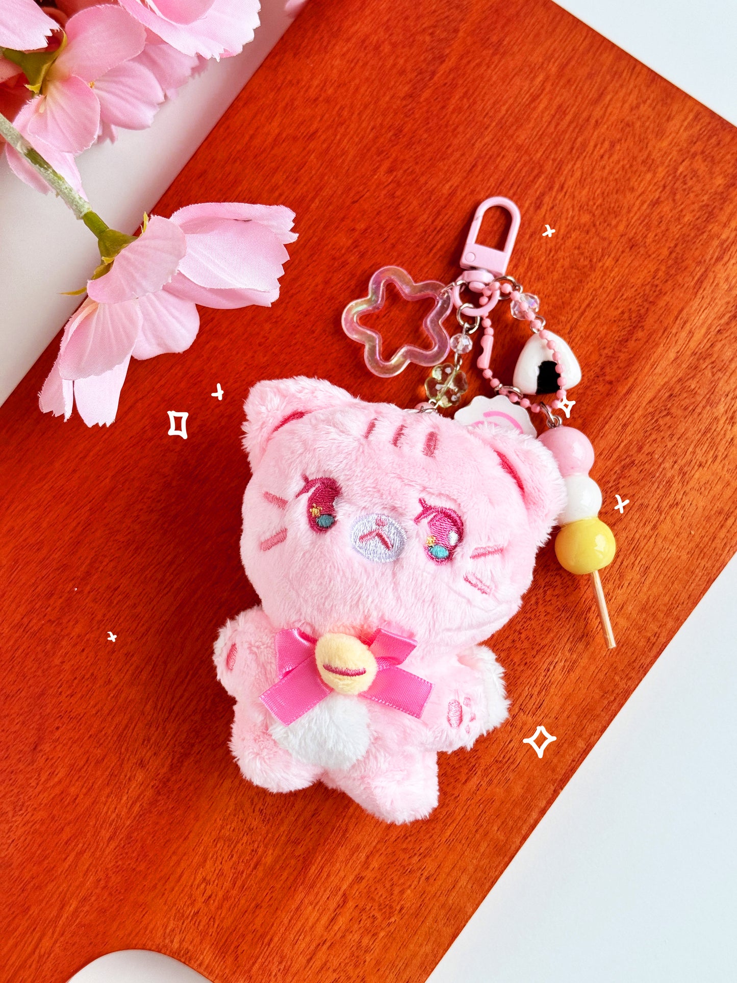 Decorated Cotton and Candy Plushie Keychain