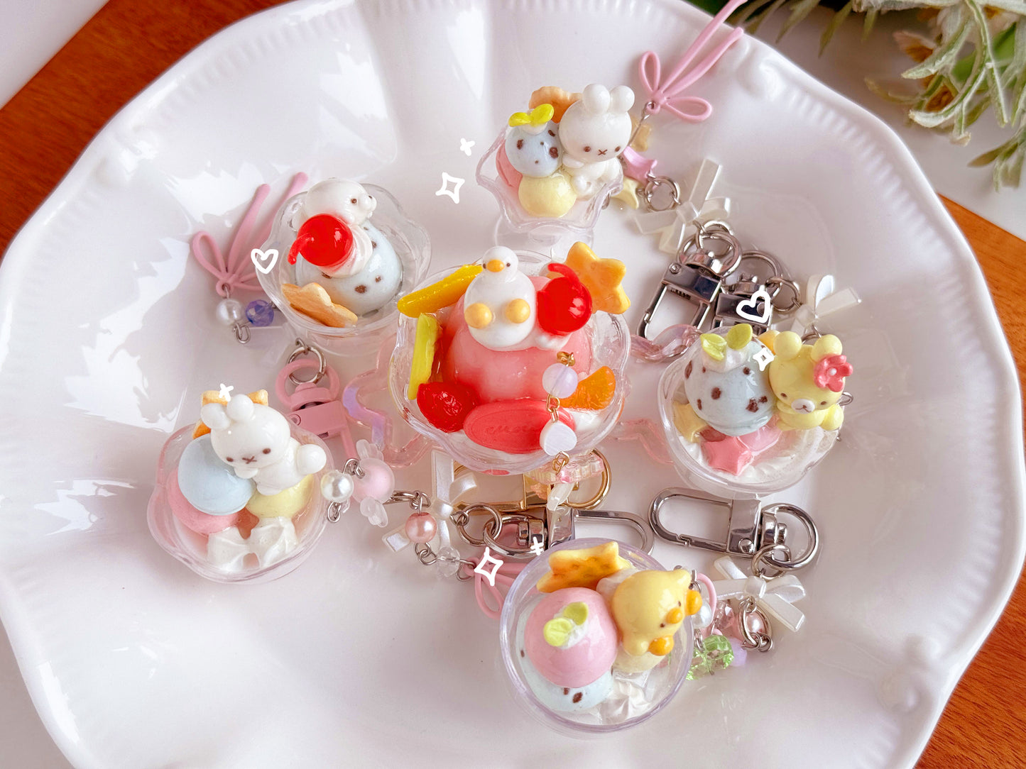 Pastel Ice Cream Keychains