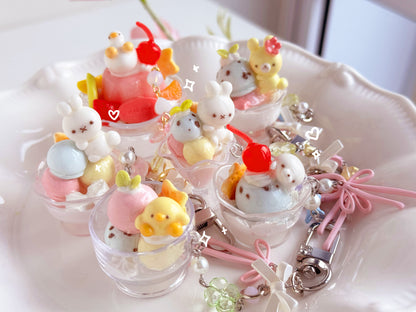 Pastel Ice Cream Keychains