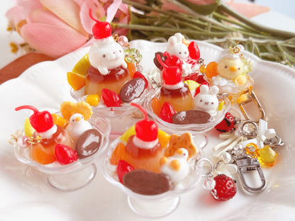 Caramel Pudding Keychains