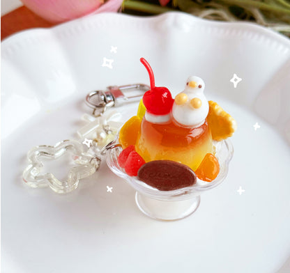 Caramel Pudding Keychains