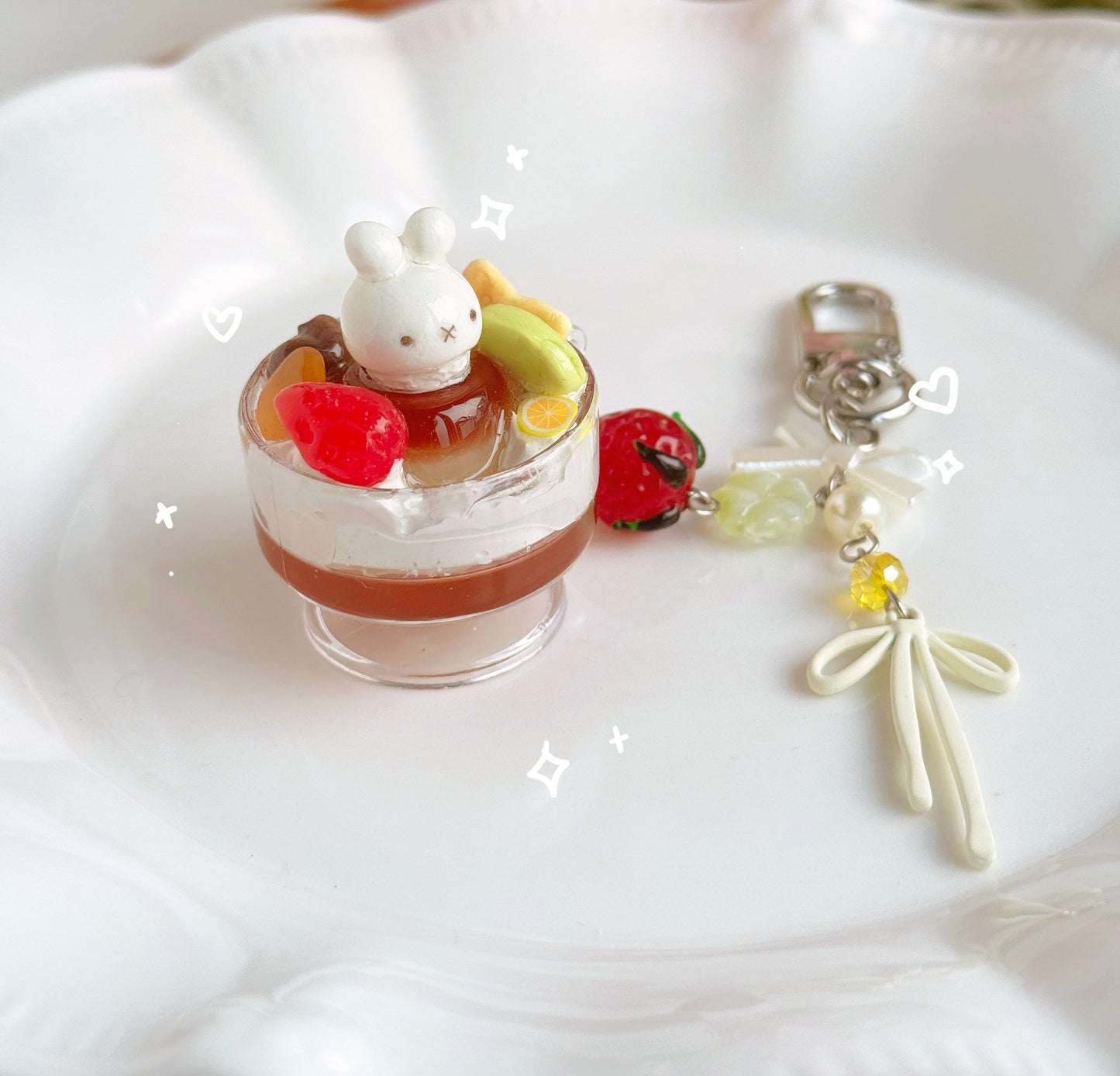 Miffy Pudding Keychains