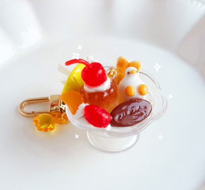 Caramel Pudding Keychains