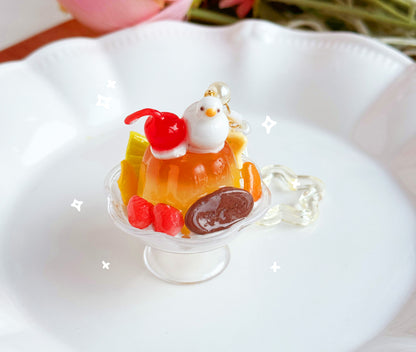 Caramel Pudding Keychains