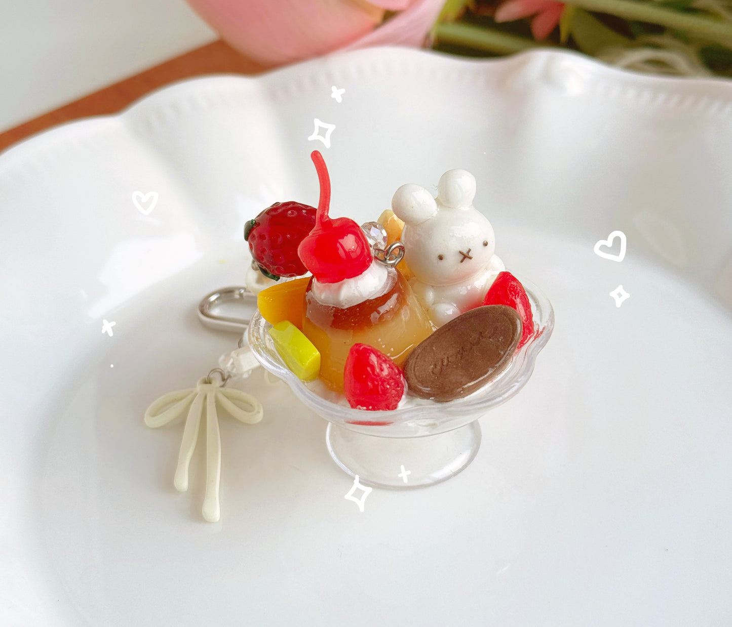 Miffy Pudding Keychains