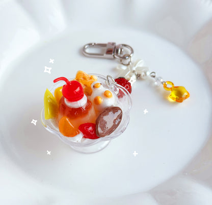 Caramel Pudding Keychains