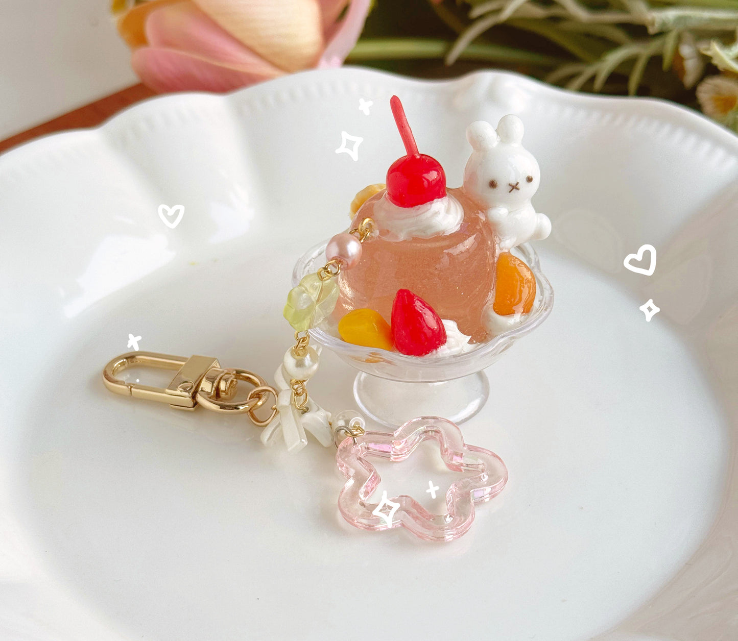 Miffy Pudding Keychains