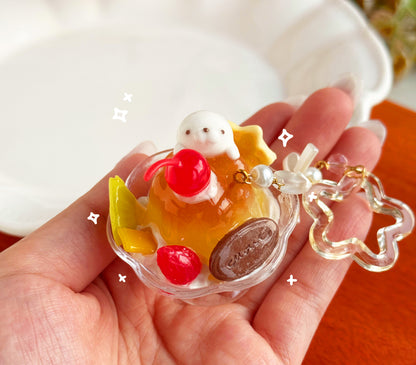 Caramel Pudding Keychains