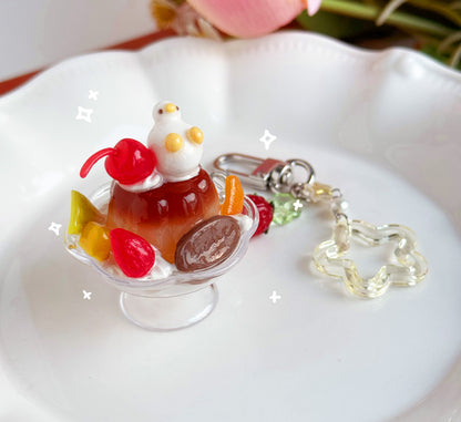 Caramel Pudding Keychains