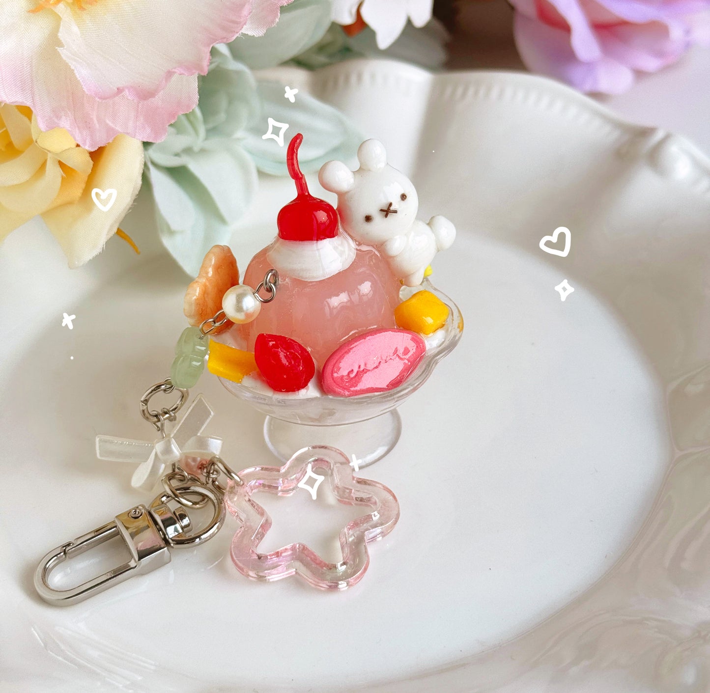 Miffy Pudding Keychains