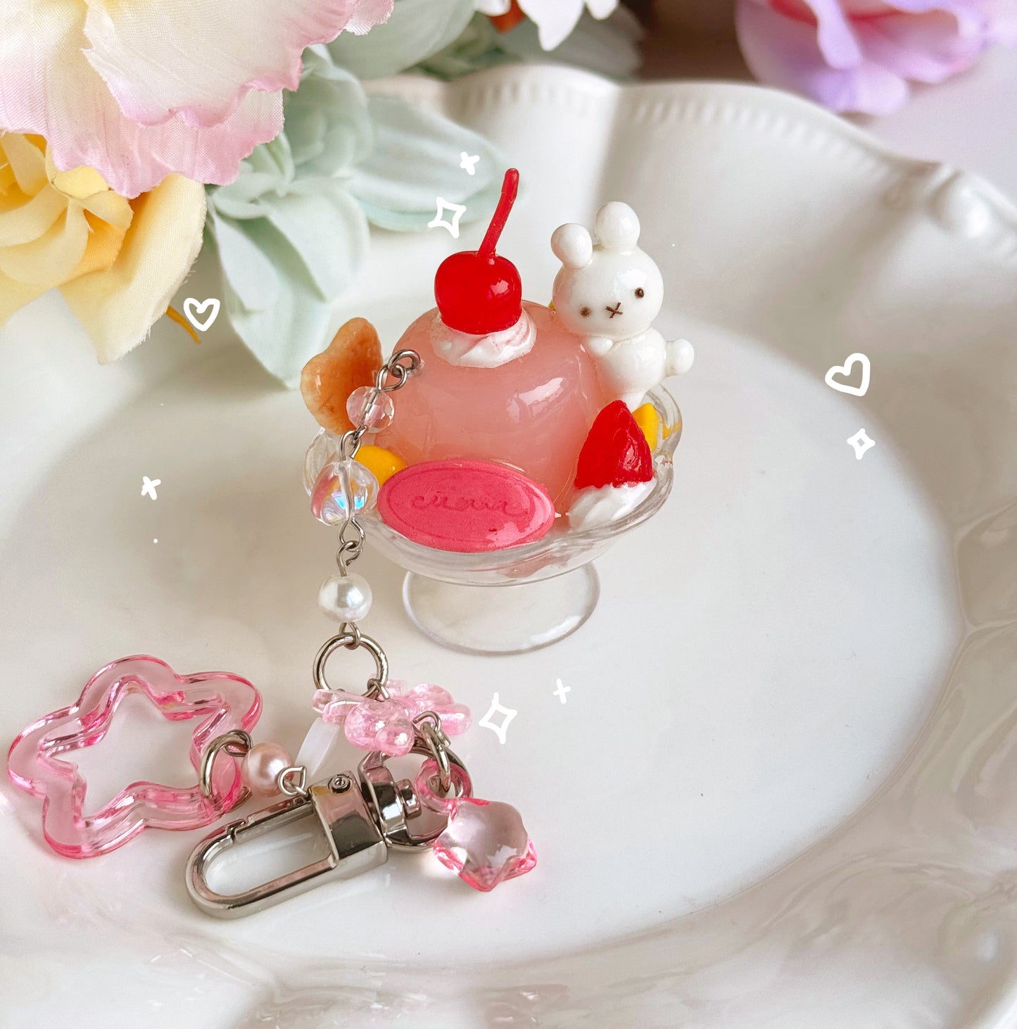 Miffy Pudding Keychains