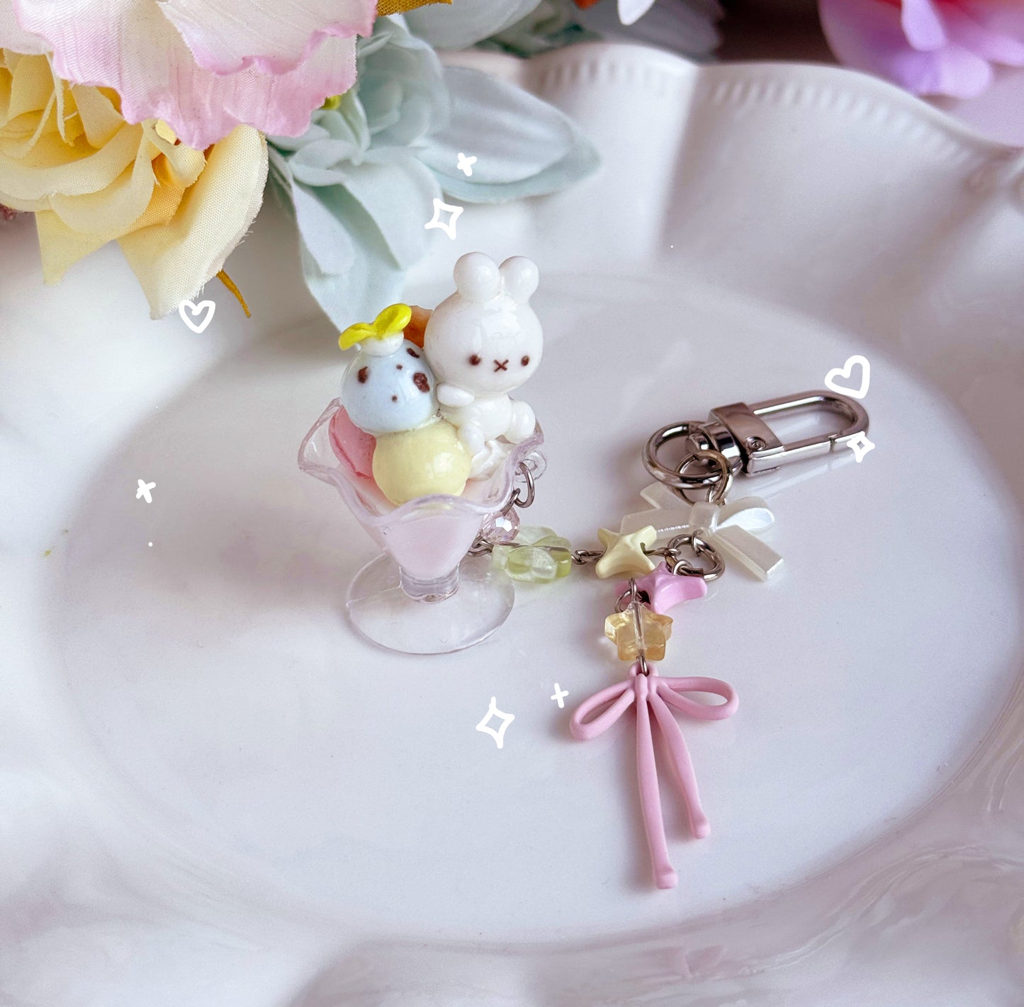 Pastel Ice Cream Keychains