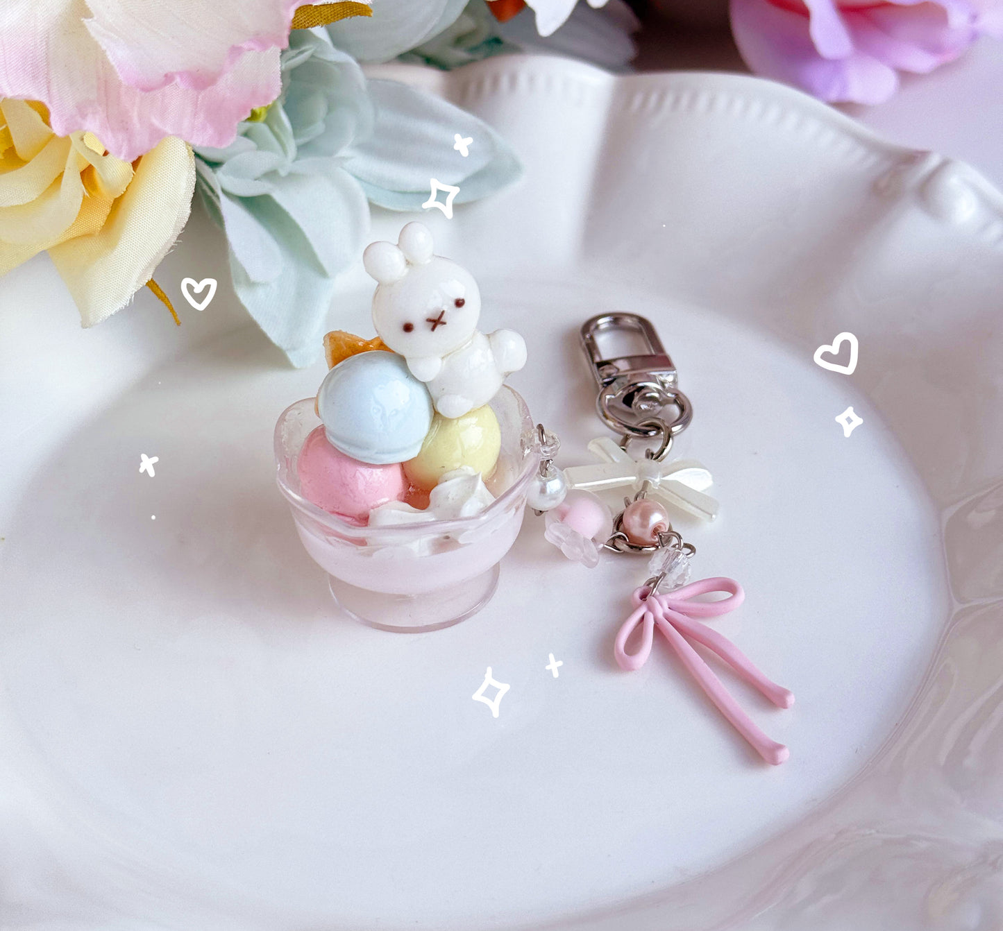 Pastel Ice Cream Keychains