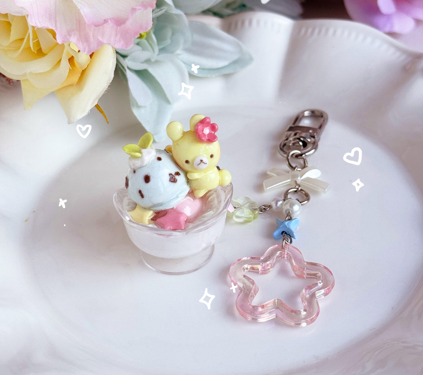 Pastel Ice Cream Keychains