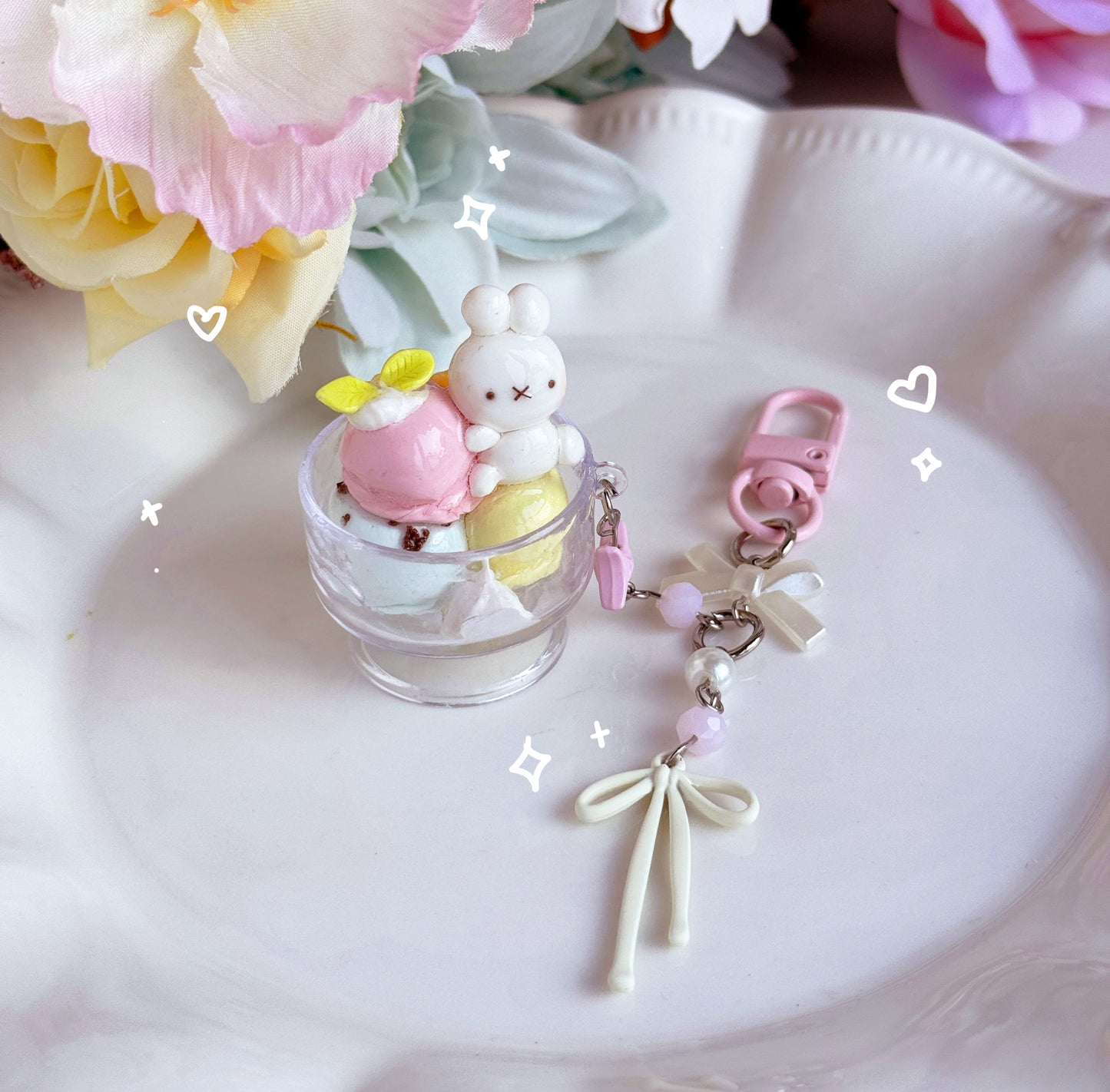 Pastel Ice Cream Keychains