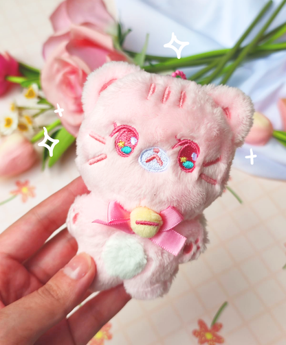 Decorated Cotton and Candy Plushie Keychain