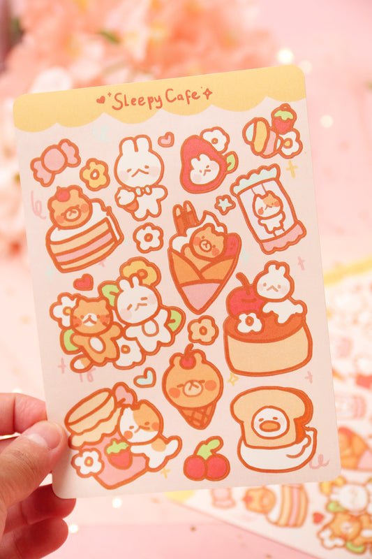 Sleepy Cafe Sticker Set