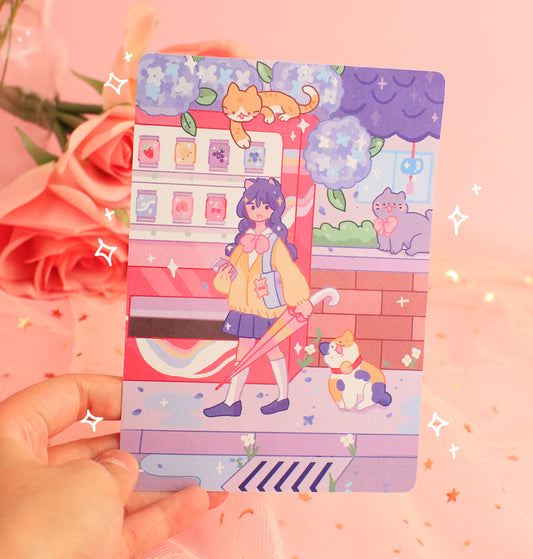 Neko Rain Post Card