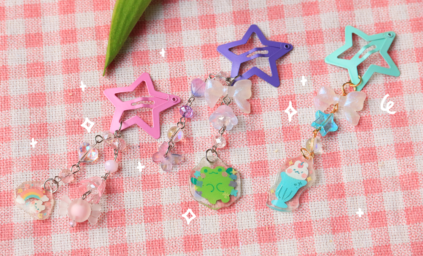 Shrink Plastic Hair Clips